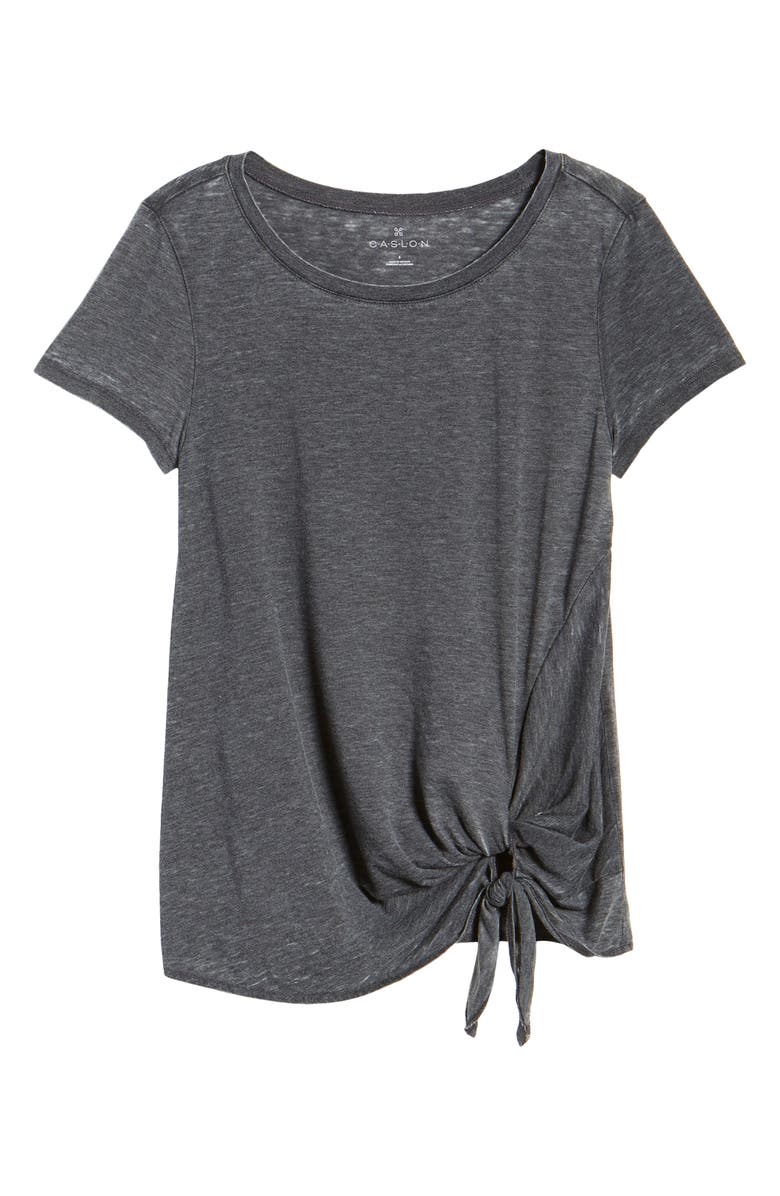 Caslon<sup>®</sup> Burnout Side Tie T-Shirt, Alternate, color, 