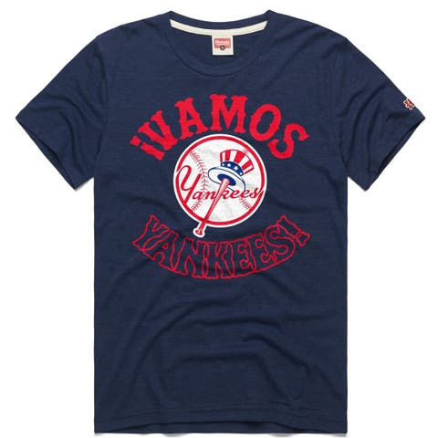 Men's Homage  Navy New York Yankees Vamos Tri-Blend T-Shirt