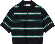 SANDRO Polo-neck striped sweater