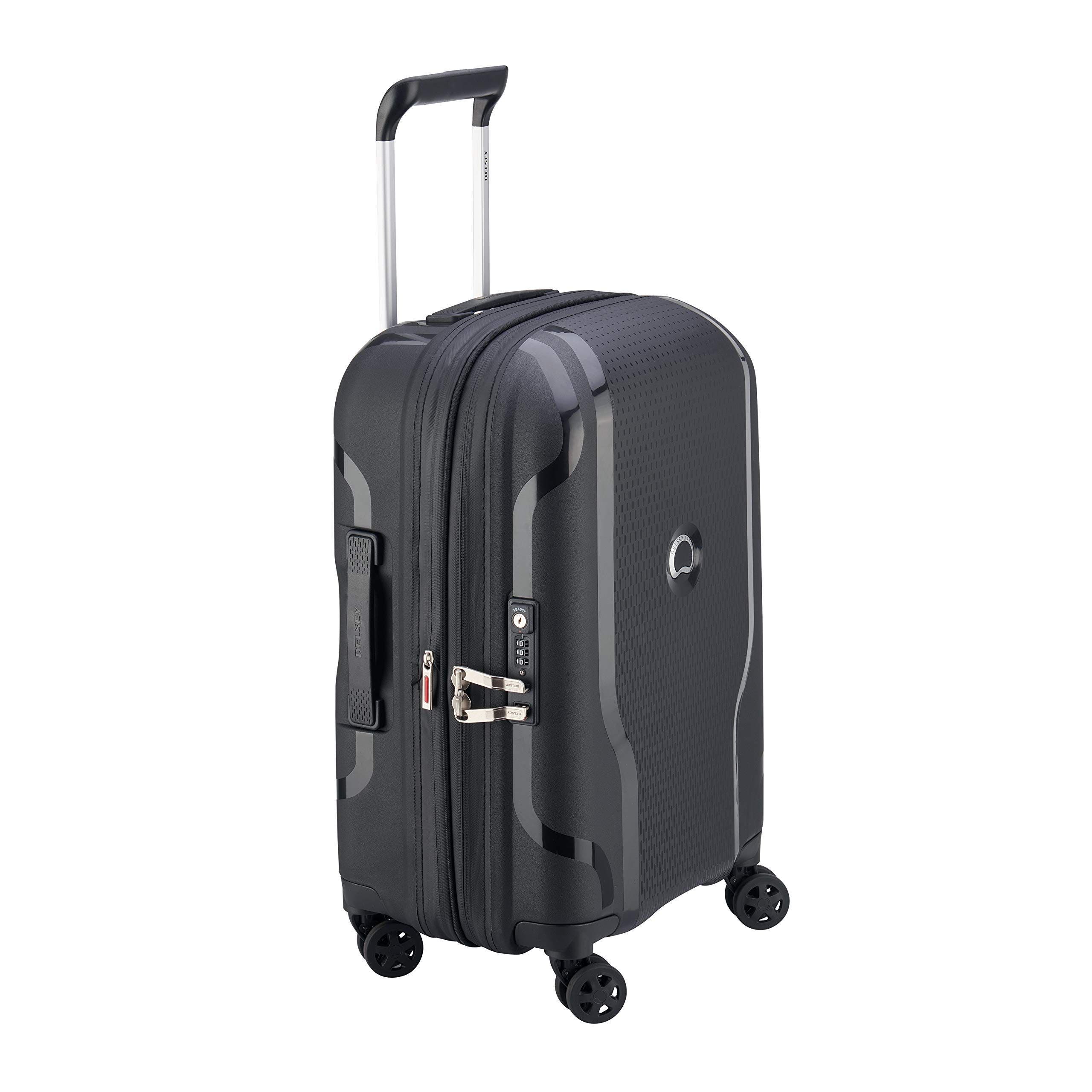 Delsey Paris Clavel Hardside Carry-On Expandable Luggage with Spinner Wheels, Alternate, color, Black