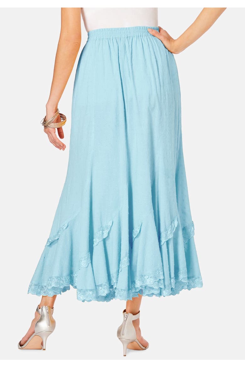 Plus Size French Skirt, Alternate, color, LIGHT AQUA