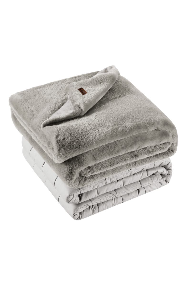 UGG<sup>®</sup> Stellan Weighted Faux Fur Wellness Blanket, Alternate, color, 