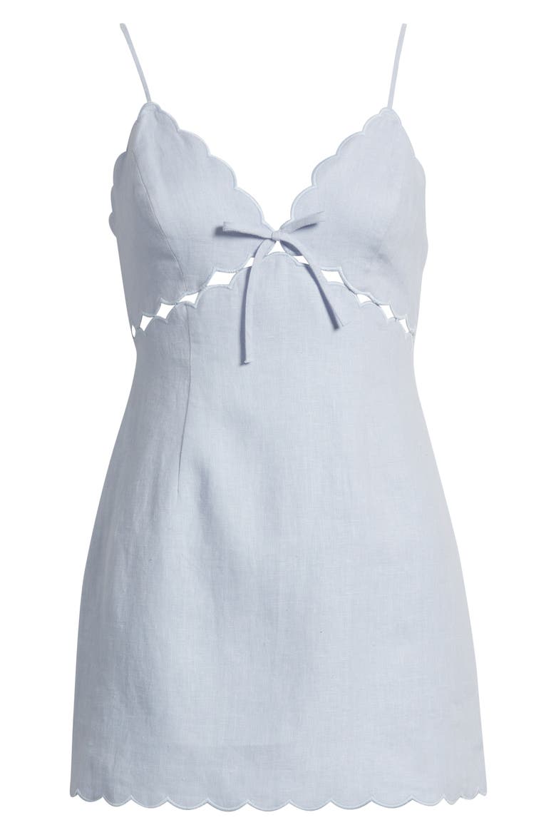 Sydow Embroidered Cotton Minidress, Alternate, color, SUMMER SKY BLUE