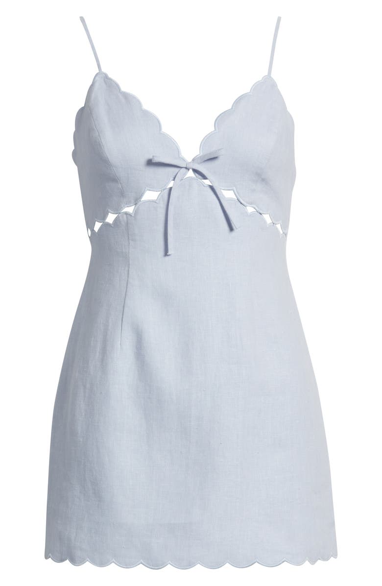 LoveShackFancy Sydow Embroidered Cotton Minidress, Alternate, color, 