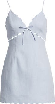 LoveShackFancy Sydow Embroidered Cotton Minidress