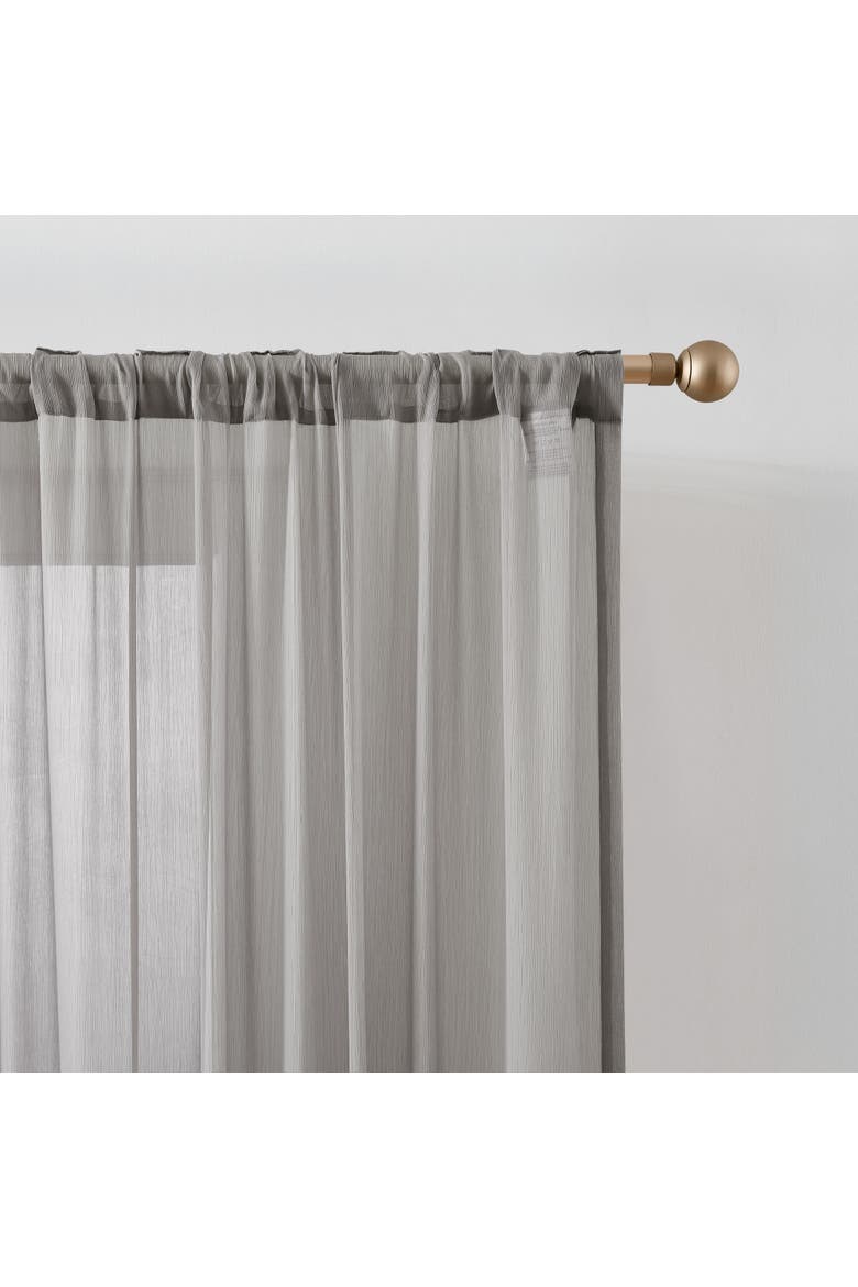 Georgette Sheer Window Panel, Alternate, color, Gray