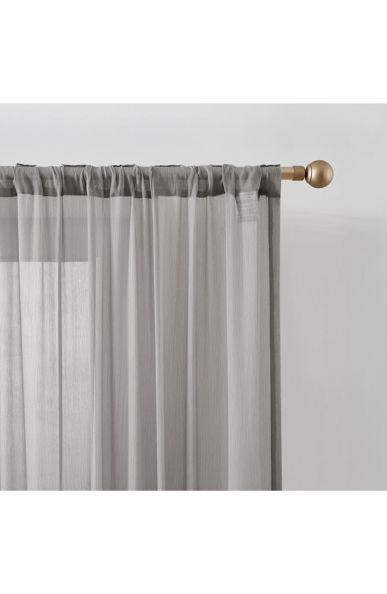 Chuks Collins x Lush Decor Georgette Sheer Window Panel, Alternate, color, Gray