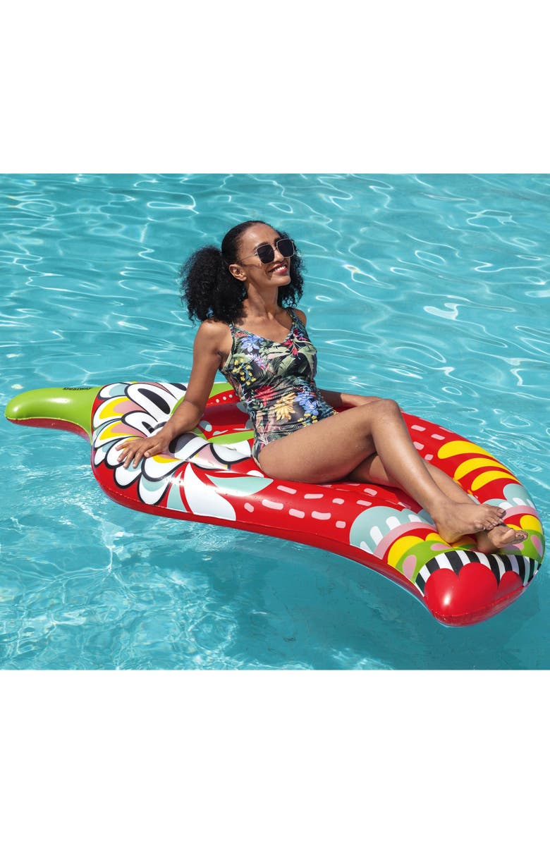 H2OGO! Inflatable Flirty Fiesta Pepper Pool Water Beach Float, Alternate, color, Multicolored