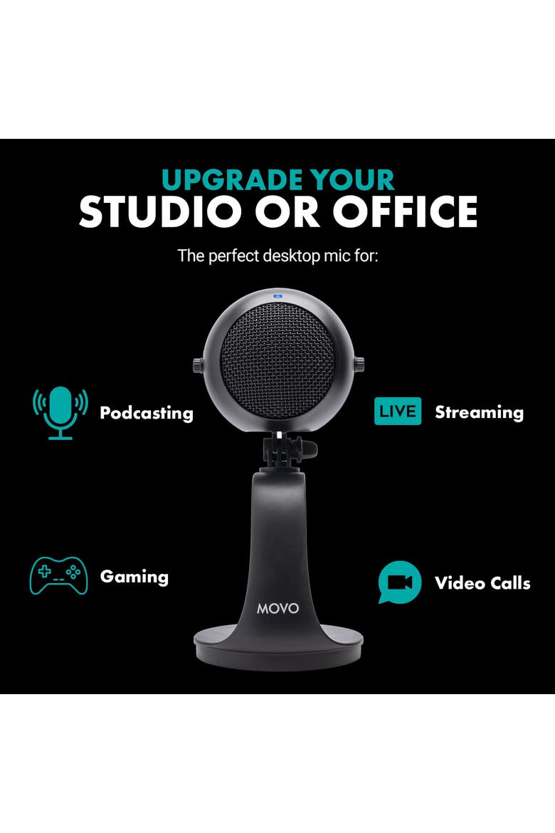 WebMic Desktop USB Microphone with  Stand, Alternate, color, Black