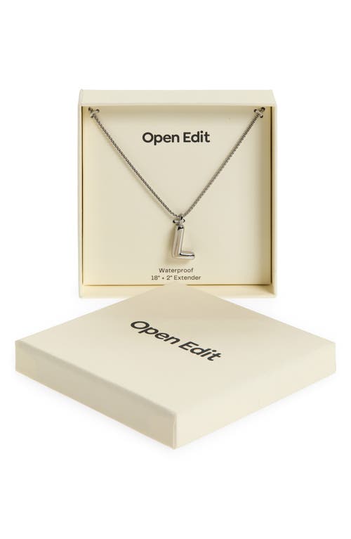 Open Edit Waterproof Bubble Initial Pendant Necklace