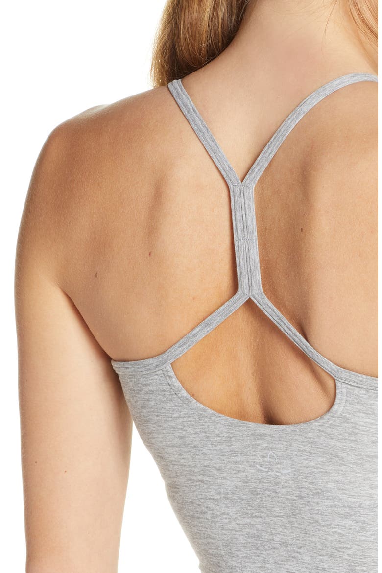 Space Dye Slim Racerback Crop Tank, Alternate, color, SILVER MIST