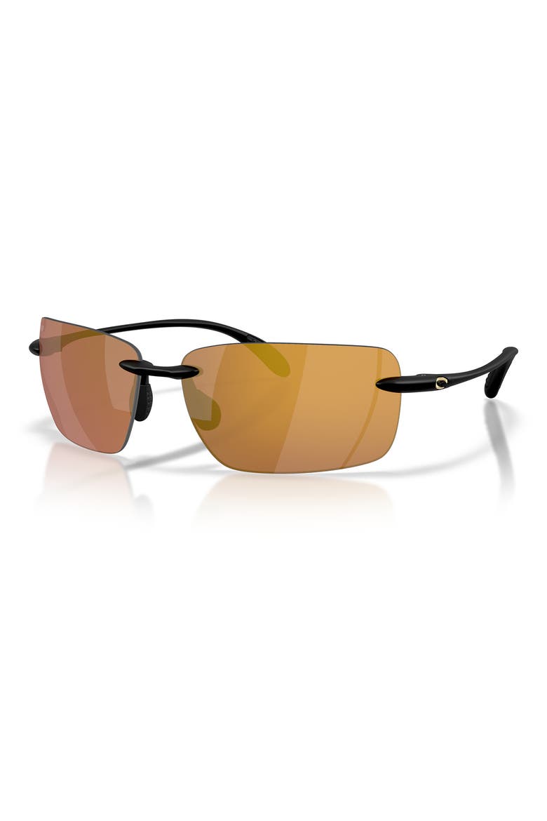 Gulf Shore 66mm Sunglasses, Alternate, color, MATTE BLACK / GOLD MIRROR
