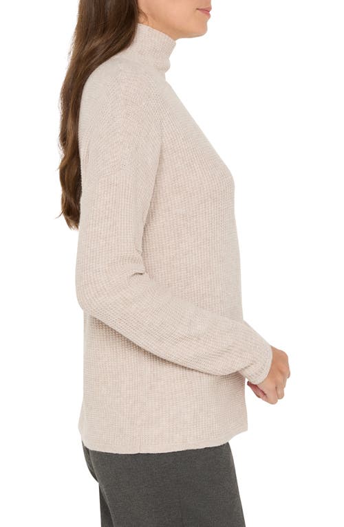 Nic + Zoe Nic+zoe Waffle Stitch Tuck Sweater In Gray