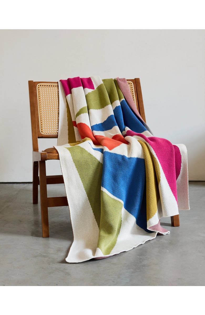 Biquette Easy Breezy Knit Throw Blanket, Alternate, color, Tutti Frutti