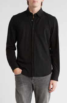 DENIM AND FLOWER Long Sleeve Piqué Button-Down Shirt