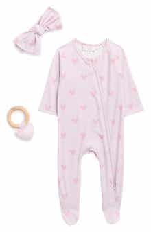Toby Three-Piece Print Footie Set