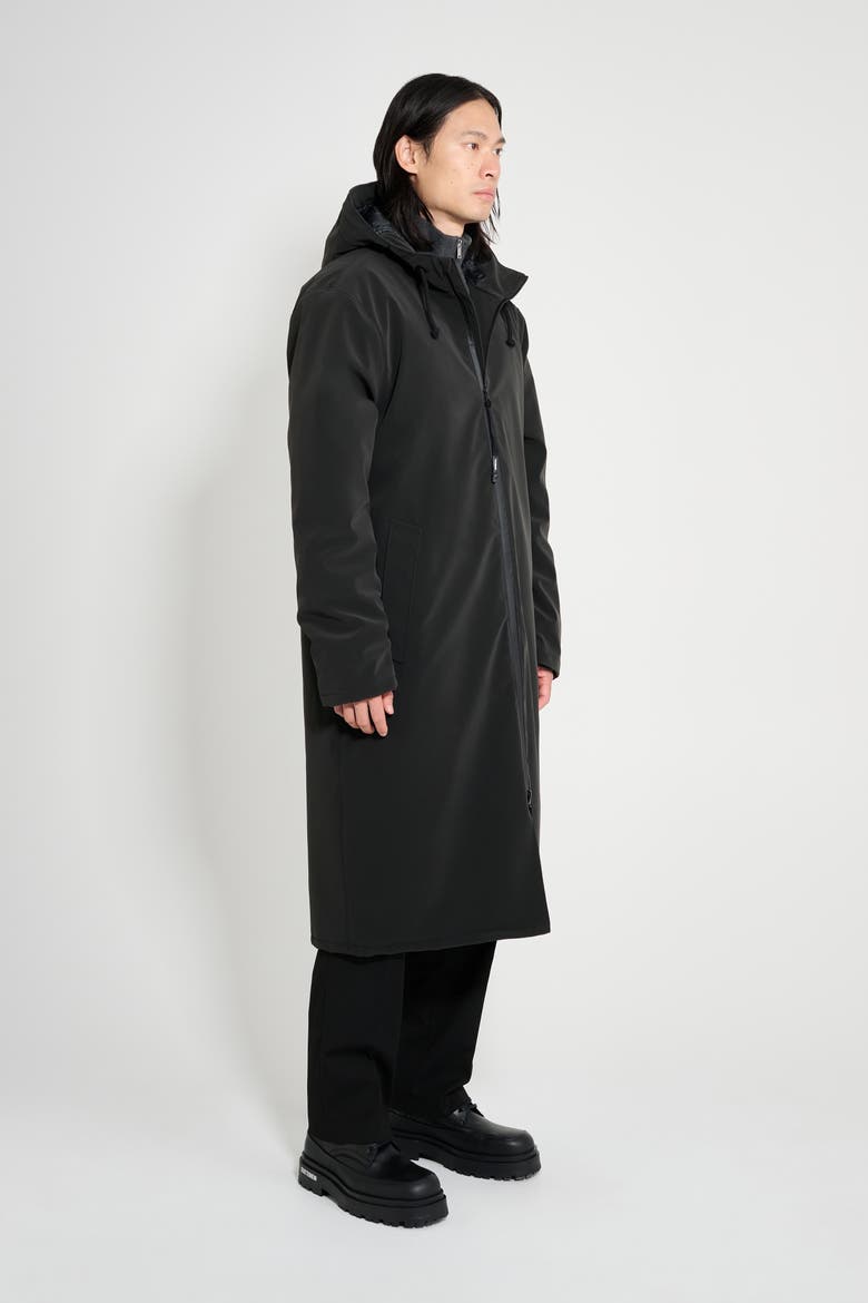 Stockholm Long Matte Winter Coat, Alternate, color, Black