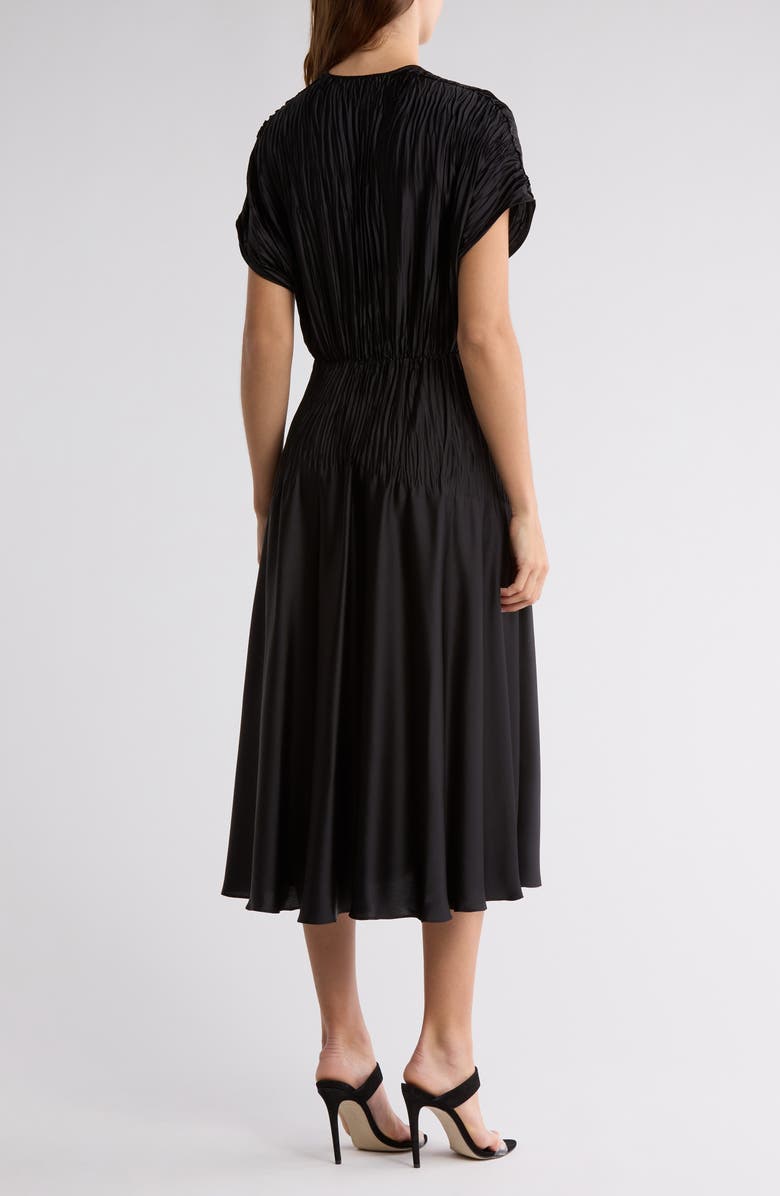 Vince Cap Sleeve Satin Dress, Alternate, color,