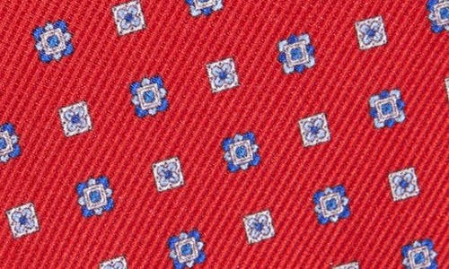 David Donahue Neat Silk Tie In Red