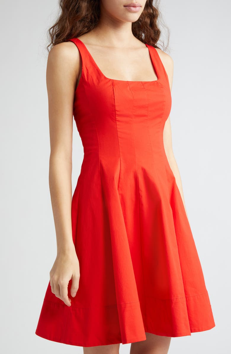 STAUD Wells Stretch Poplin Fit & Flare Dress, Alternate, color, 