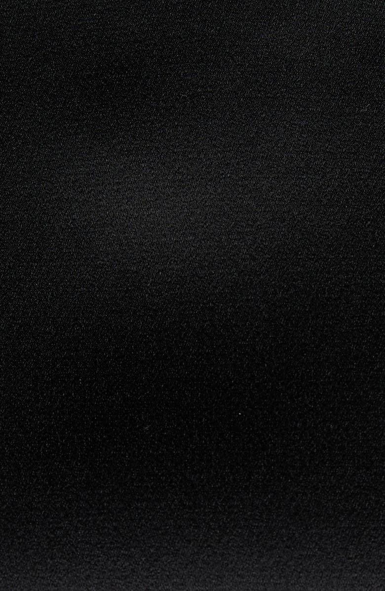 TOM FORD Long Sleeve Satin Cocktail Dress with Train, Alternate, color, Black