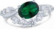 CZ by Kenneth Jay Lane Oval Cubic Zirconia Half Border Ring