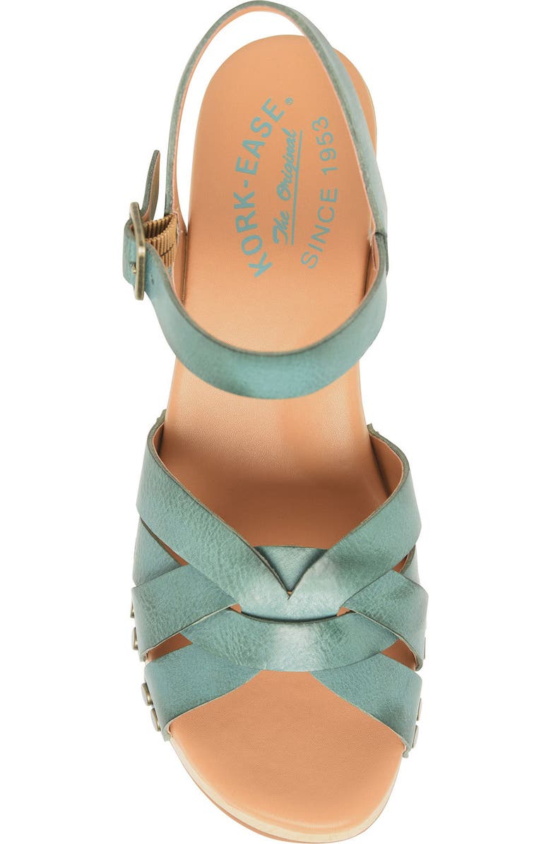 Kork-Ease<sup>®</sup> Ester Platform Sandal, Alternate, color, Teal Leather