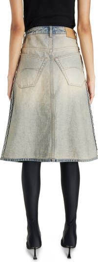 BALENCIAGA★INSIDE OUT DENIM MIDI SKIRT Balenciaga Inside Out Denim Skirt | Nordstromrack