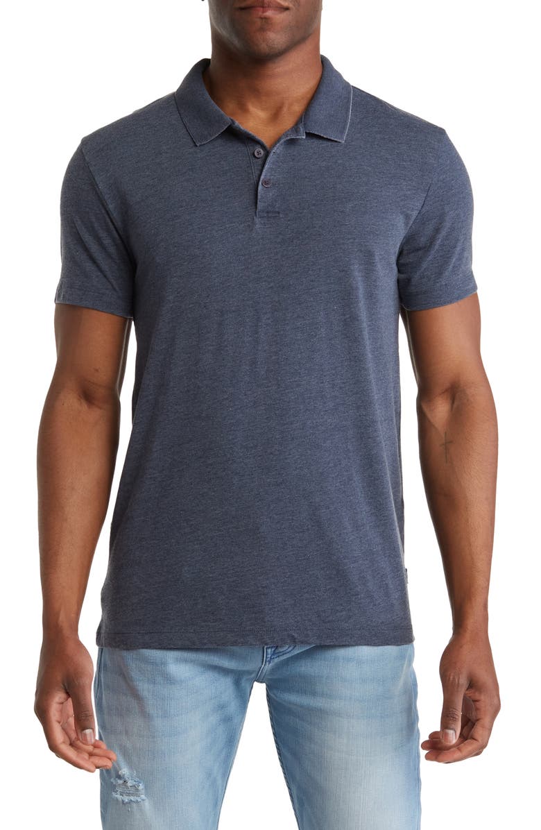 Lucky Brand Venice Burnout Polo, Main, color, American Navy