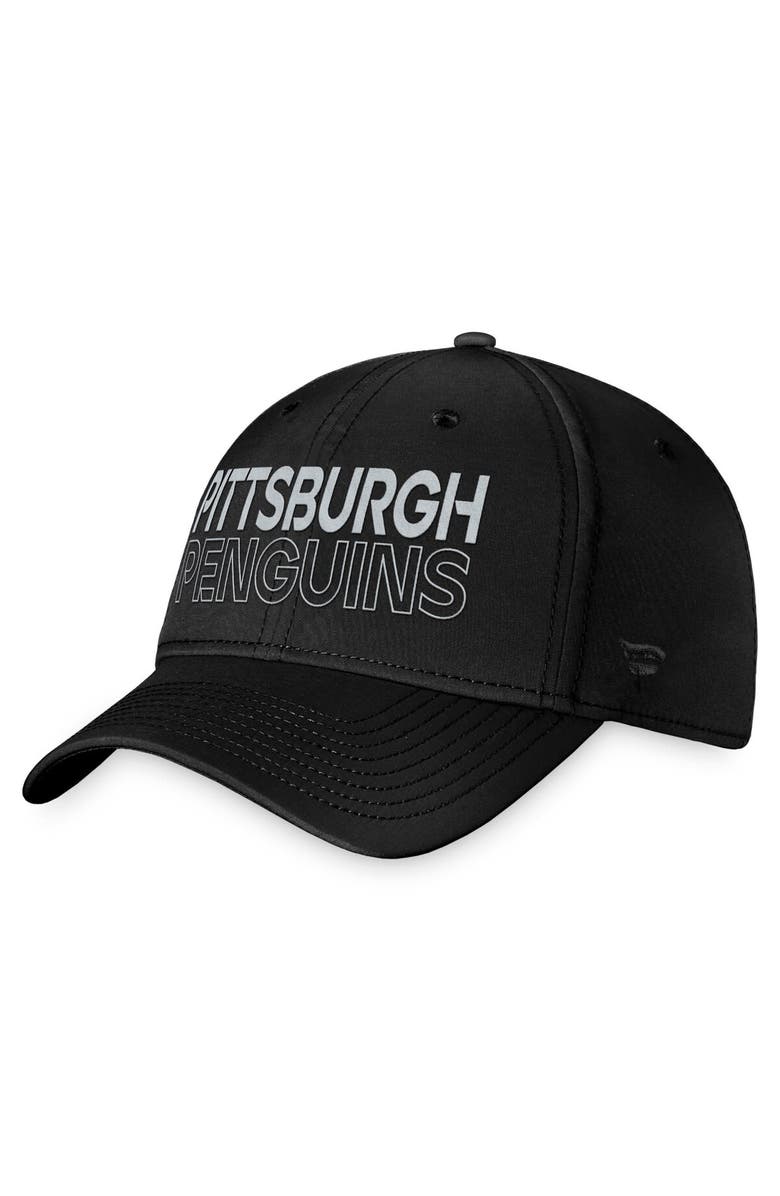 FANATICS Men's Fanatics Branded  Black Pittsburgh Penguins Authentic Pro Road Flex Hat, Alternate, color, 