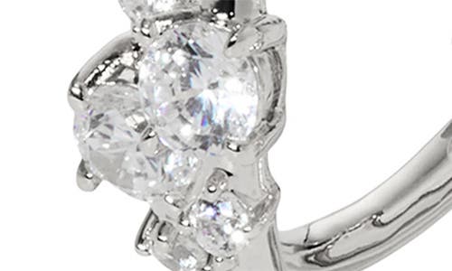Nadri Everleigh Cubic Zirconia Three Hoop Earrings In Silver