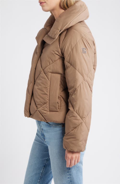 Bcbg Missy Water Resistant Diamond Quilted Jacket In Neutral