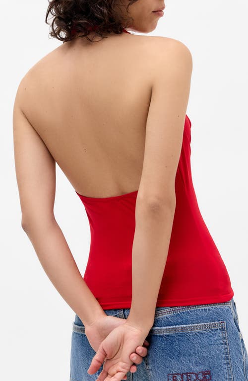 Bdg Urban Outfitters Coyote Open Back Halter Top In Red