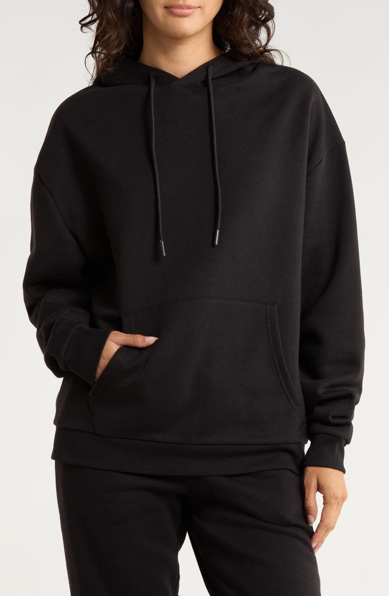 X by Gottex Fleece Hoodie, Main, color, Black