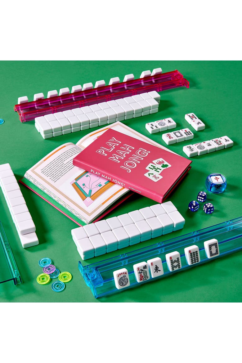 Play Mahjong! An All-Levels Guide to American Mahjong Leather Edition, Alternate, color, Robin's Egg Blue