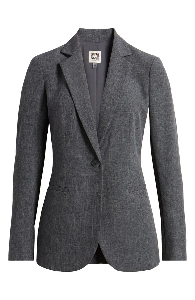 Anne Klein Stretch One Button Blazer, Alternate, color, 