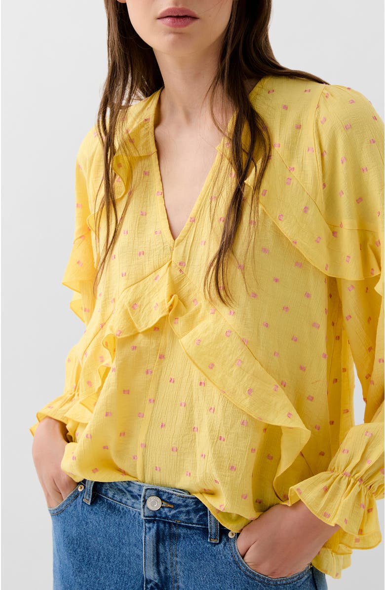 Scalpers Foil Color Shirt, Main, color, Yellow