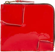 Comme des Garçons Wallets Patent Leather Half Zip Wallet