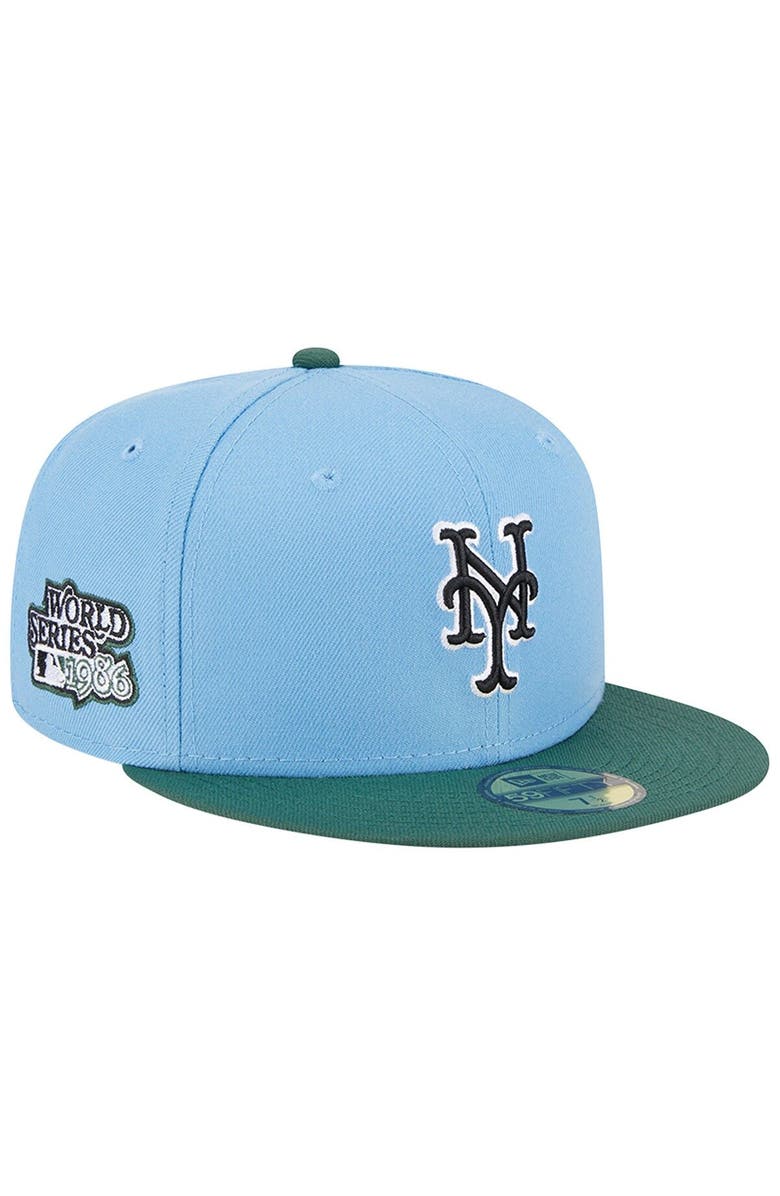New Era Men's New Era  Sky Blue/Cilantro New York Mets 1986 World Series 59FIFTY Fitted Hat, Main, color, 