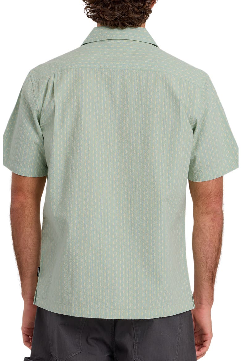 Horizons Short Sleeve Cotton Seersucker Button-Up Shirt, Alternate, color, BLUE HAZE