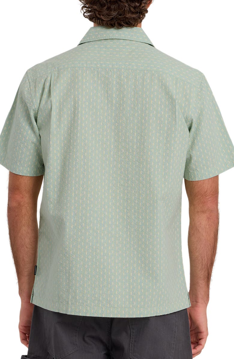 Quiksilver Horizons Short Sleeve Cotton Seersucker Button-Up Shirt, Alternate, color, Blue Haze