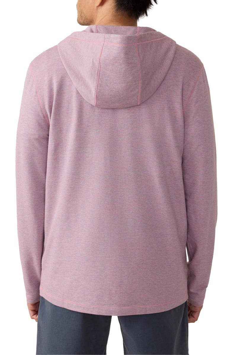 Faherty Movement Quarter Zip Hoodie, Alternate, color, Rose Creek Stripe