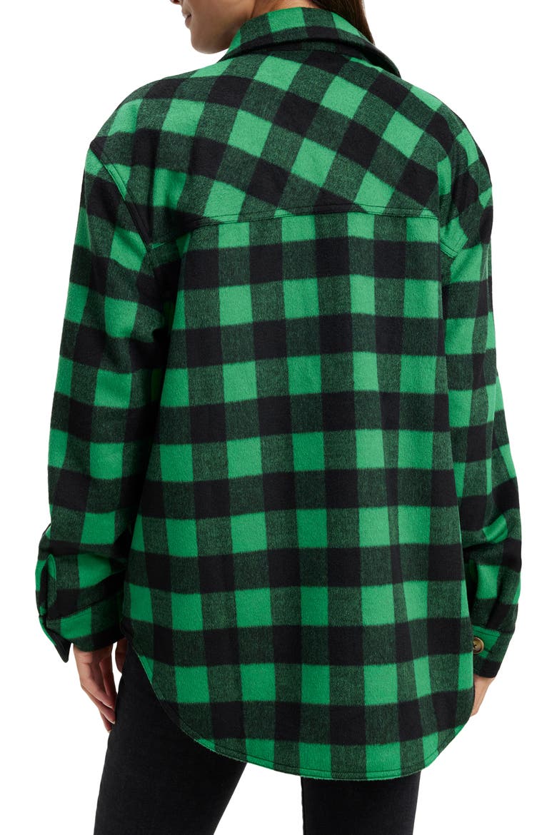 Buffalo Plaid Shacket, Alternate, color, SUMMER GREEN BLACK PLAID
