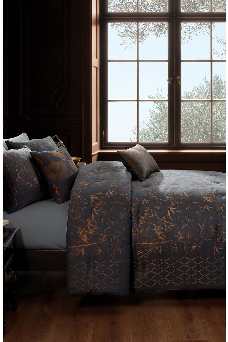 Bamboo Tree Bedding Set, Alternate, color, GREY