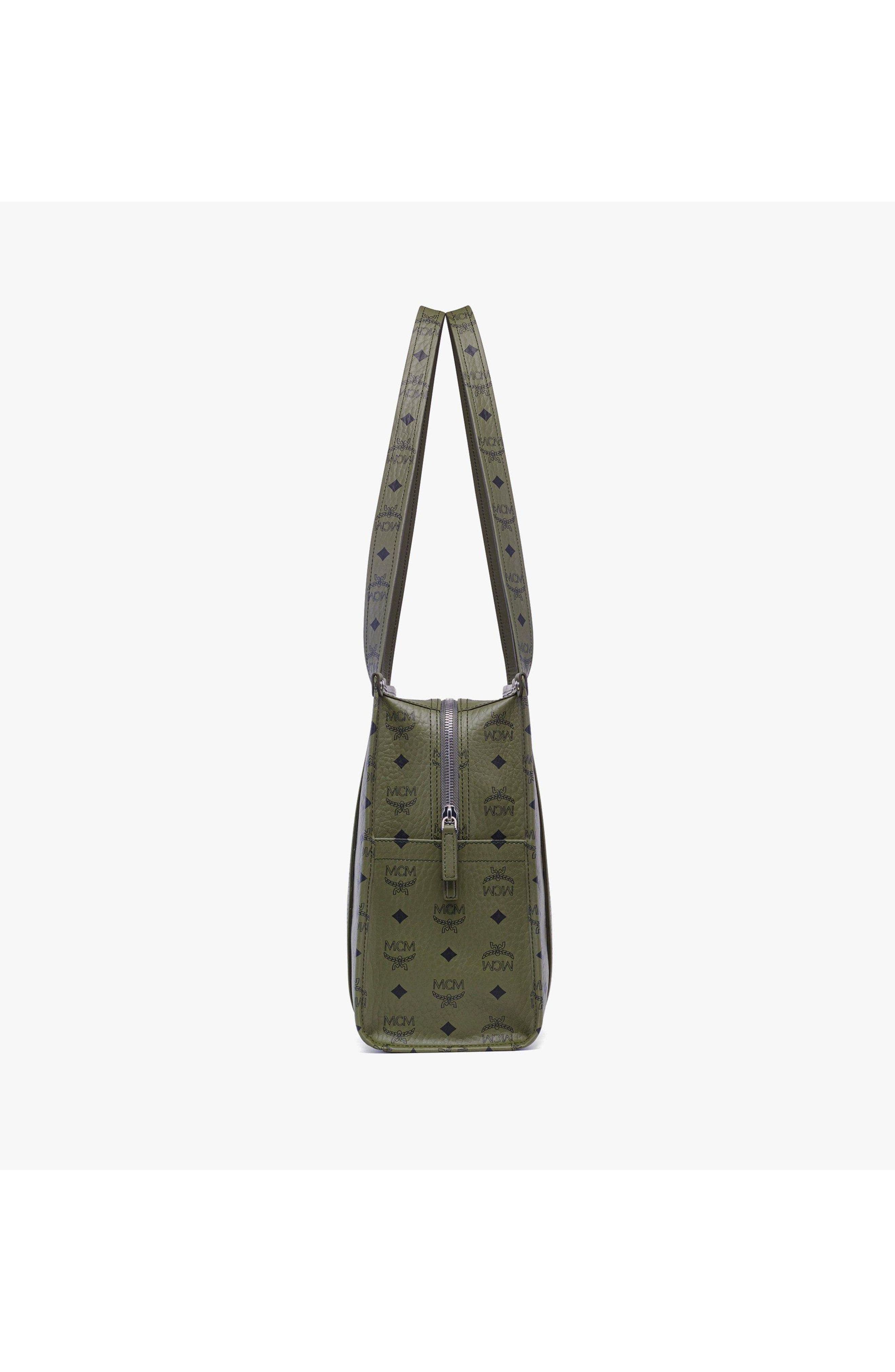 Large Aren School Bag Tote in Visetos, Alternate, color, Khaki Moss