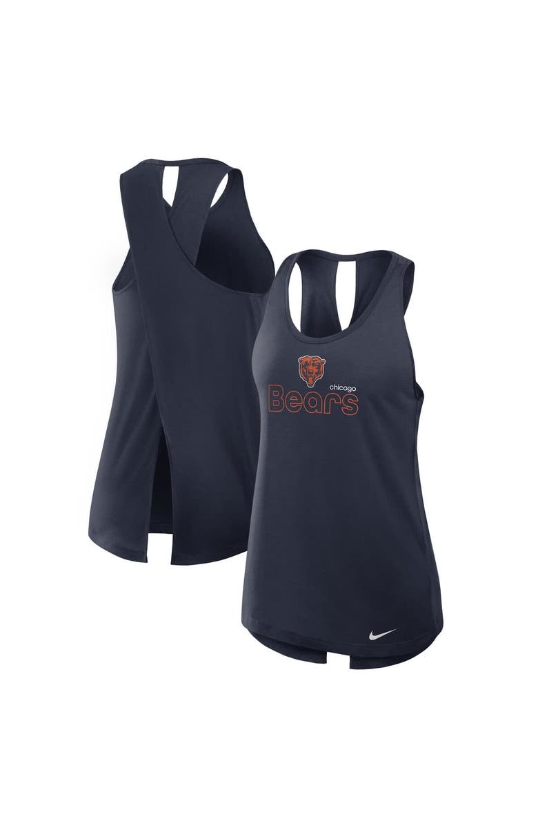 Nike Women's Nike Navy Chicago Bears Crossback Performance Tank Top, Alternate, color, Navy