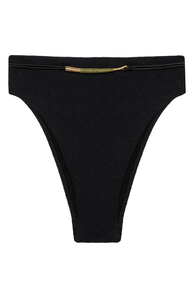 ViX Paula Hermanny Mabel Gigi High Waist Bikini Bottoms, Alternate, color, Black