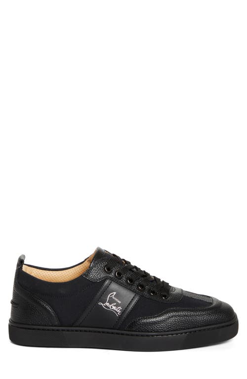 Christian Louboutin Retero Full-grain Leather-trimmed Canvas Sneakers