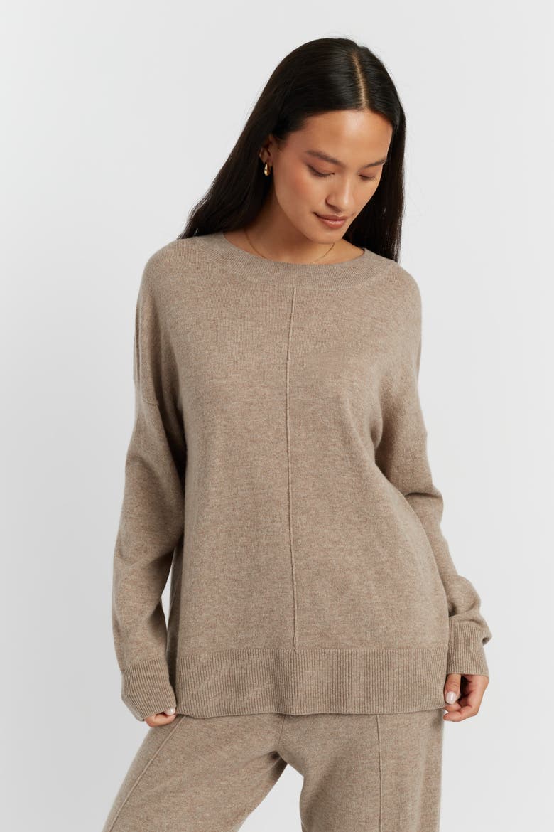Wool-Cashmere Slouchy Sweater, Alternate, color, Warm Oatmeal