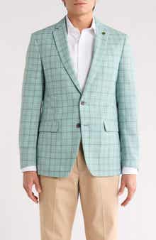 CRICKETEER Plaid Wool Blend Sport Coat